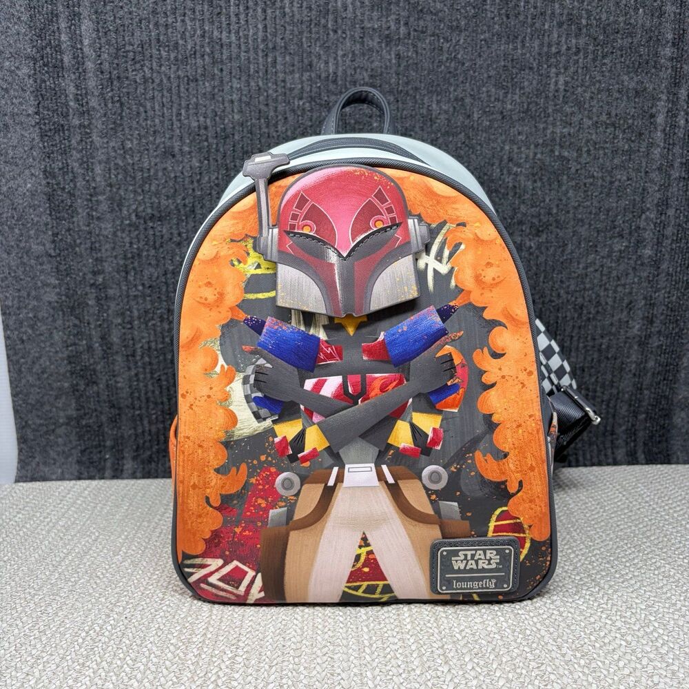 Loungefly Star Wars Sabine Spray Paint Mini Backpack Mandalorian Disney